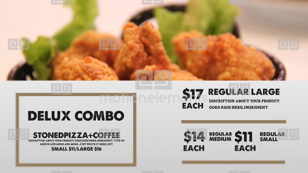 Vintage Food Menu Restaurant Display Digital Signage After Effects Templates 9392374 Food Menu Slideshow After Effects Template Free
