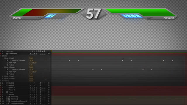 Video Game Health Bar Pack After Effects templates 9088677