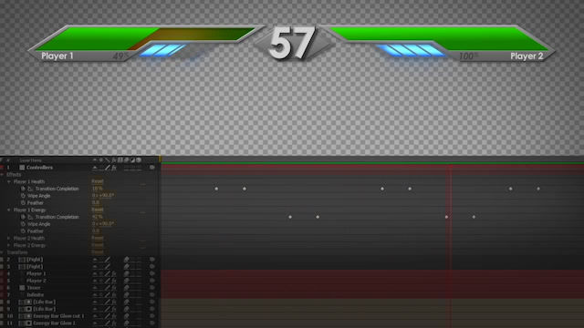 Futuristic Video Game Health Bar After Effects templates 9088679