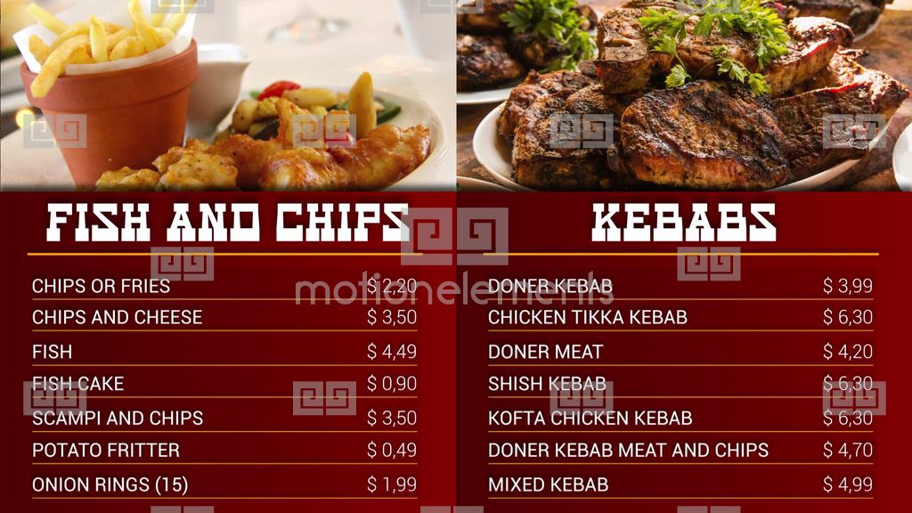 Fast Food Menu Board After Effects Templates 9105204 Food Menu Slideshow After Effects Template Free