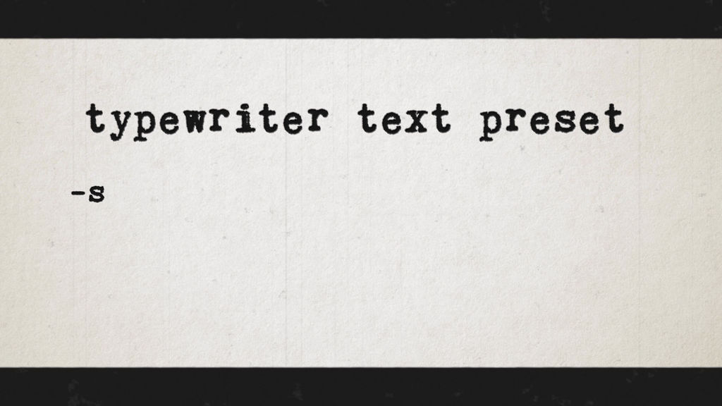 Typewriter Text Preset After Effects templates 11290884