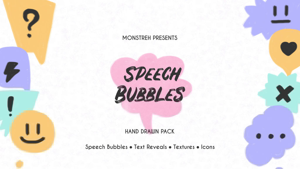 Speech Bubbles. Hand Drawn Pack Premiere Pro Template 11504060
