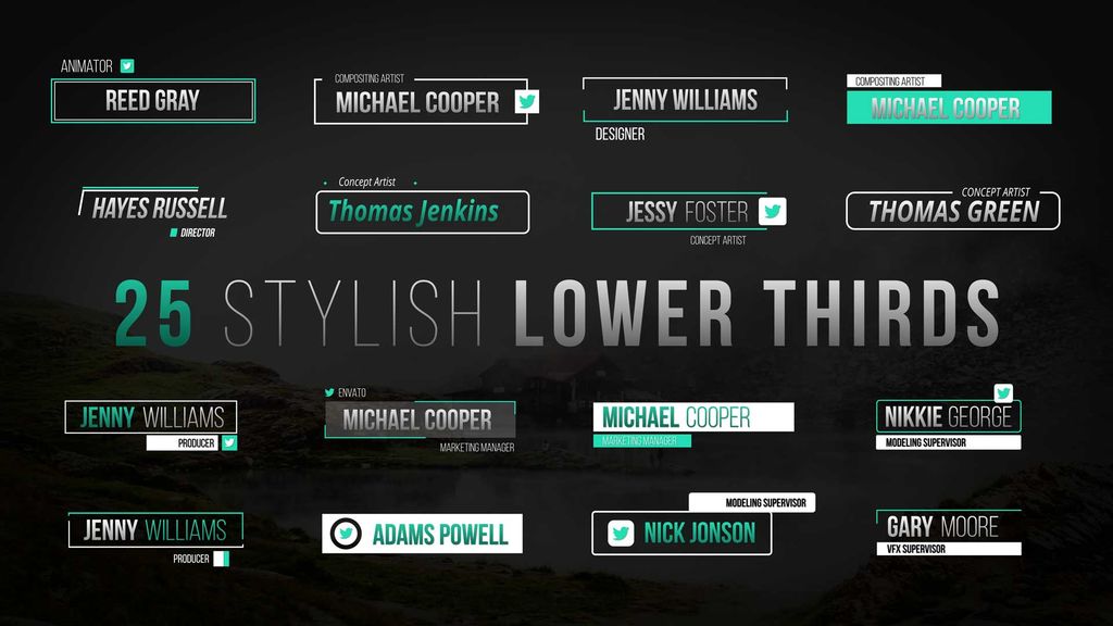 Stylish Lower Thirds After Effects templates 12096820