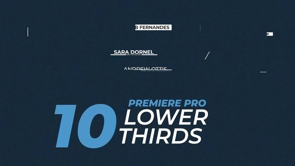 10 Lower Thirds Titles (MOGRT) Motion Graphics Template 14285436
