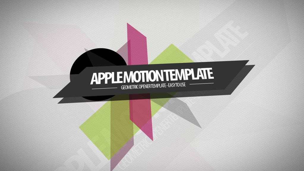 Geometric Opener Apple Motion templates 1834207
