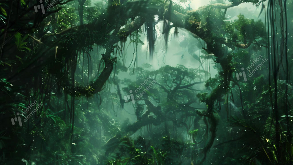 霧深い熱帯雨林 GIF 31553720 | MotionElements