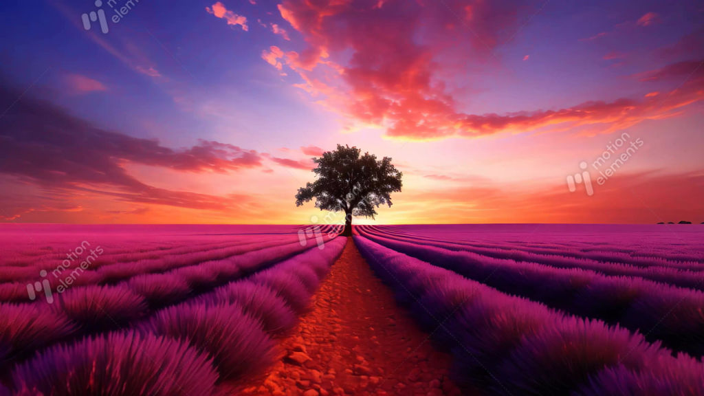 Lavender field ハンドメイドアウトフィットセット 6点 Lavender field at sunset in Provence, France, Stunning l GIF