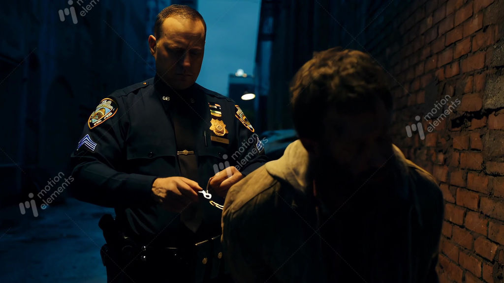 Police officer in uniform securing handcuffs on Animated GIF 39389339 |  MotionElements