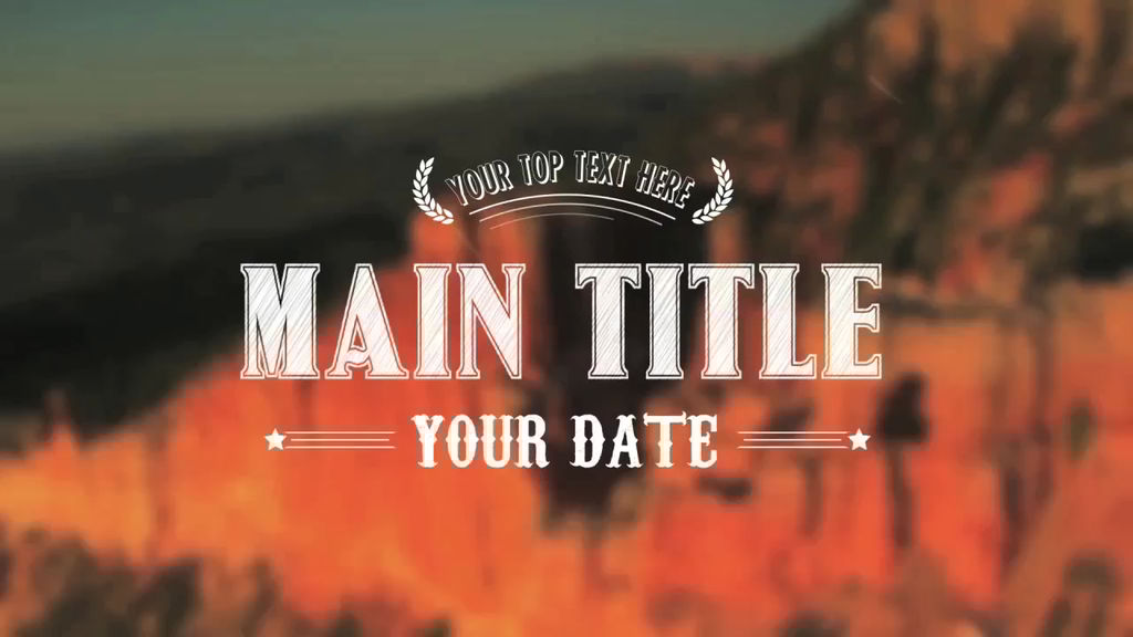 Western Title After Effects Template After Effects templates 6897347