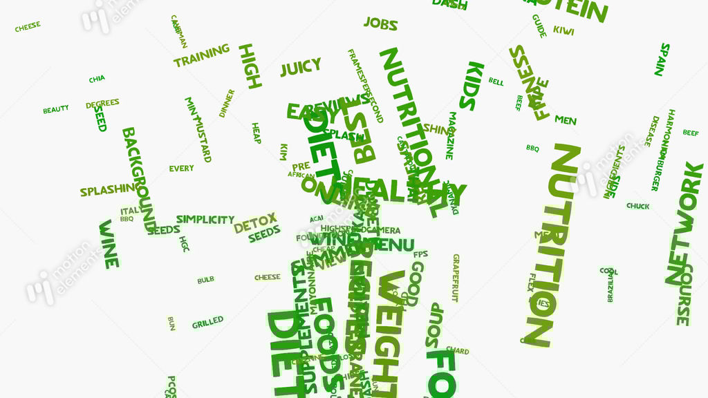 health food nutrition words